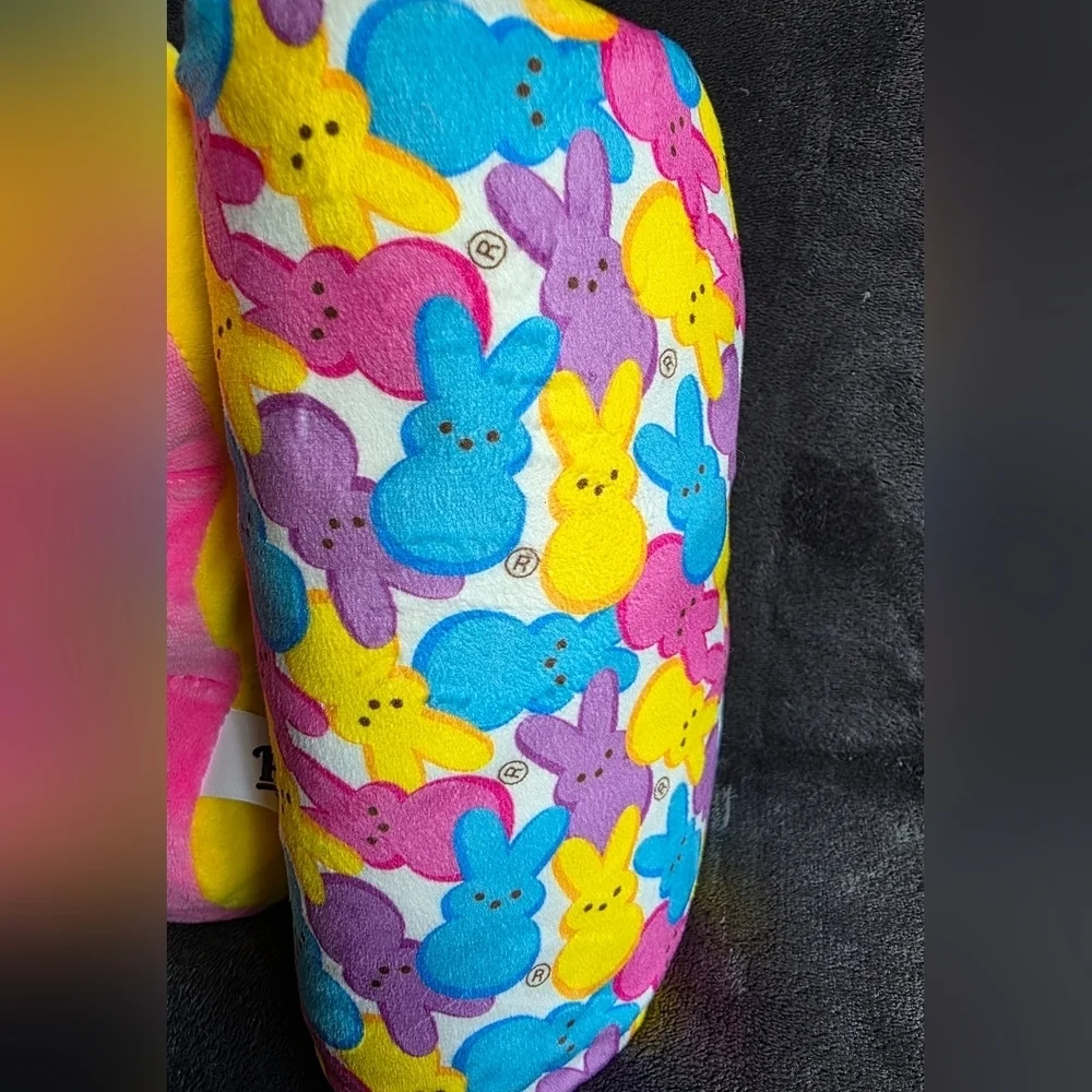 New 8.5' Yellow Pink Easter Peeps Plush & Multicolor Blanket for Adult/ Child
